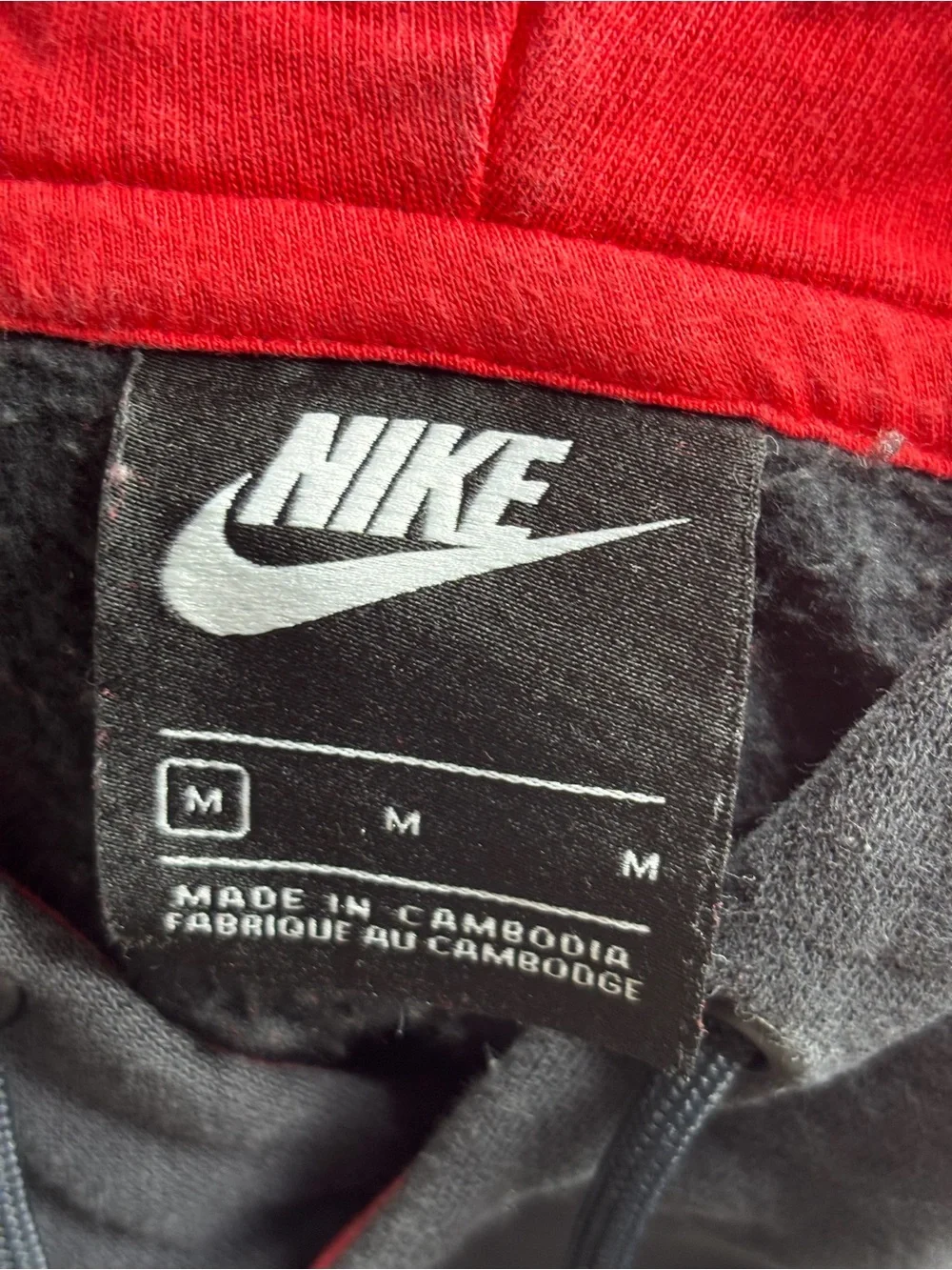 Nike Colorblock Hoodie in Black, White & Red
